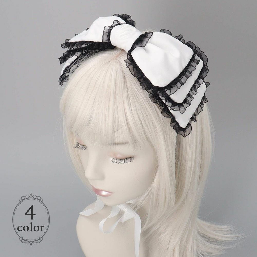 3段リボン ヘッドドレス Lolitails+ | Missh Kissh